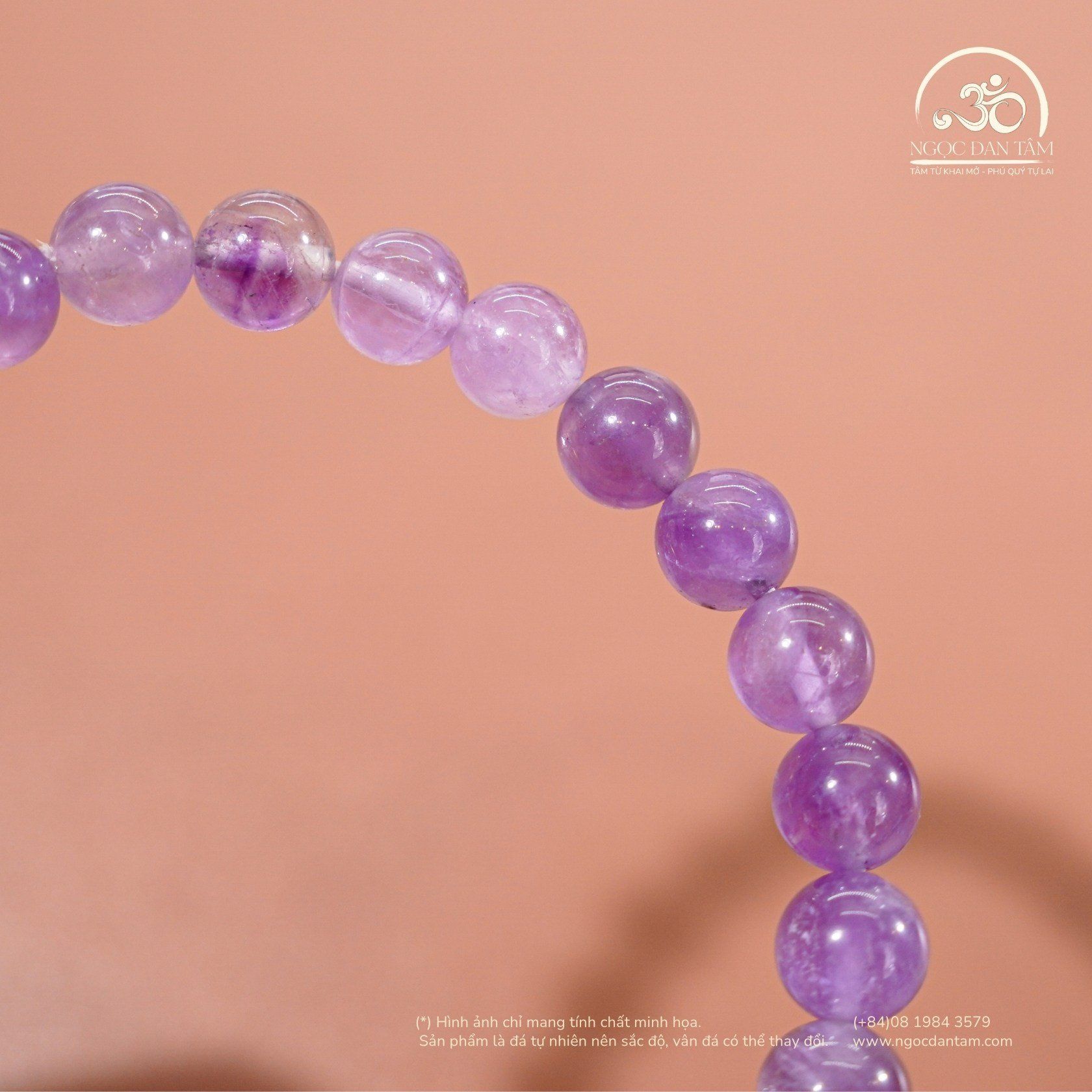  Vòng Tay Thạch Anh Tím 6mm 2A 