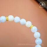  Vòng Tay Đá Mã Não Xanh Lace 8mm 3A Phối Charm Đệm 