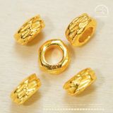  Charm Trụ Tròn Vảy Rồng Nhỏ - Bạc 925 Mạ Vàng Cao Cấp 