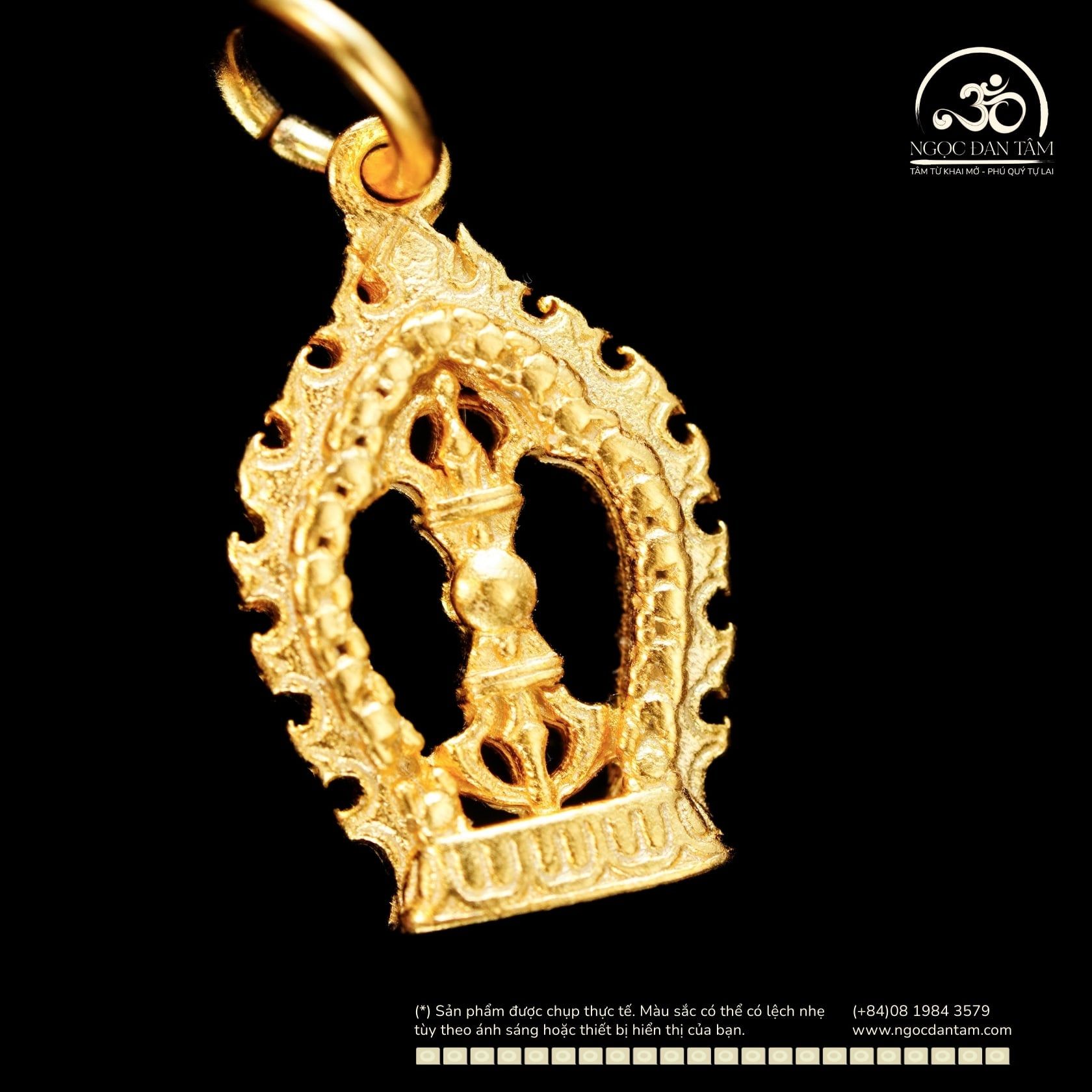  Mặt Dây Chuyền Kim Cang Tháp - Bạc 925 Mạ Vàng Cao Cấp 