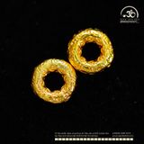  Charm Tròn Mạ Vàng Lớn 7,53mm - Charm Bạc Mạ Vàng Cao Cấp 