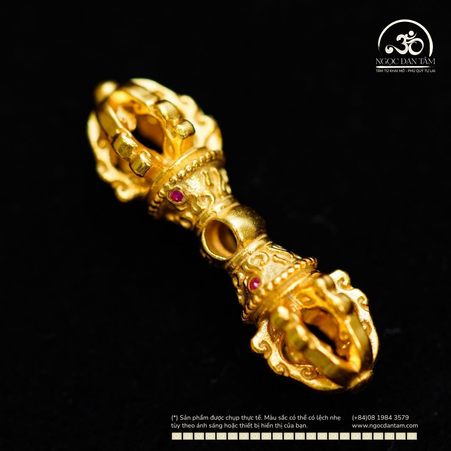  Charm Chày Kim Cang (lớn) - Bạc 925 Mạ Vàng Cao Cấp 