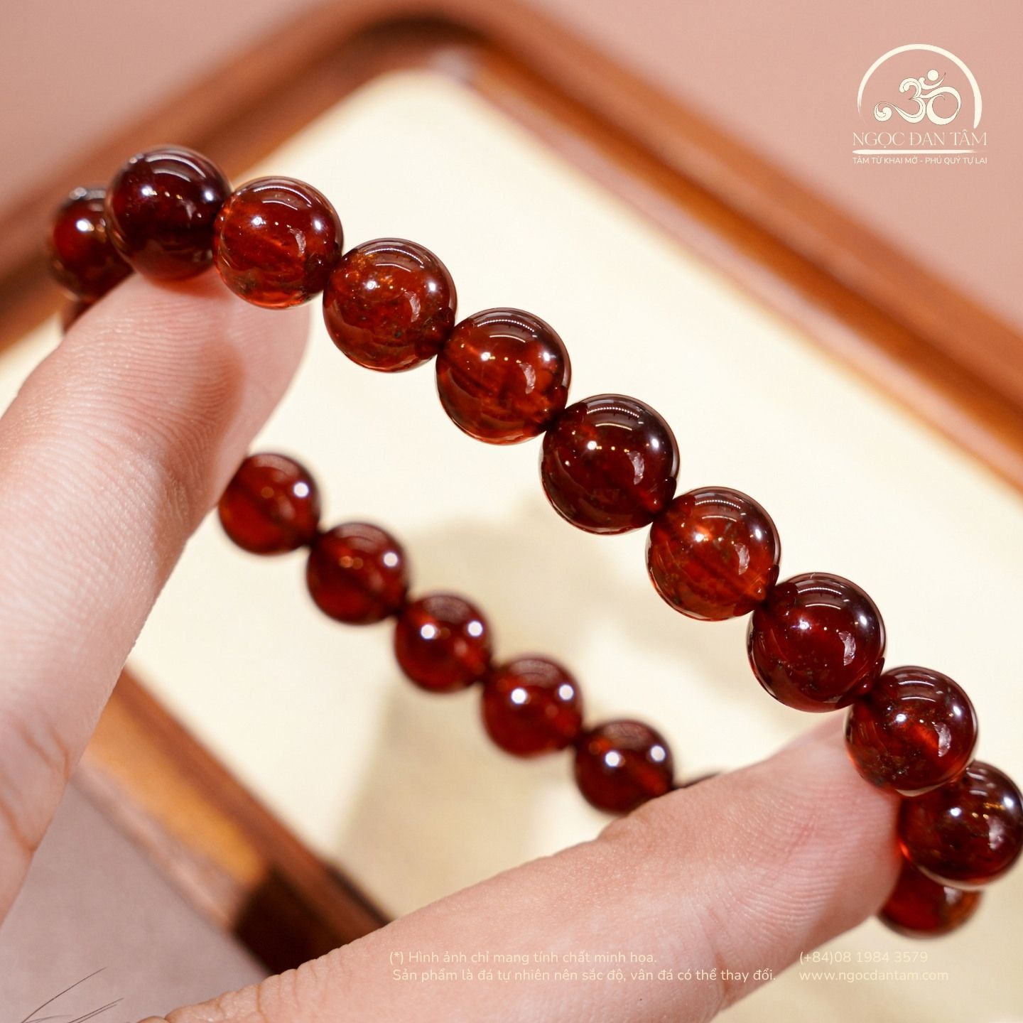  Vòng Tay Garnet 9mm 5A 