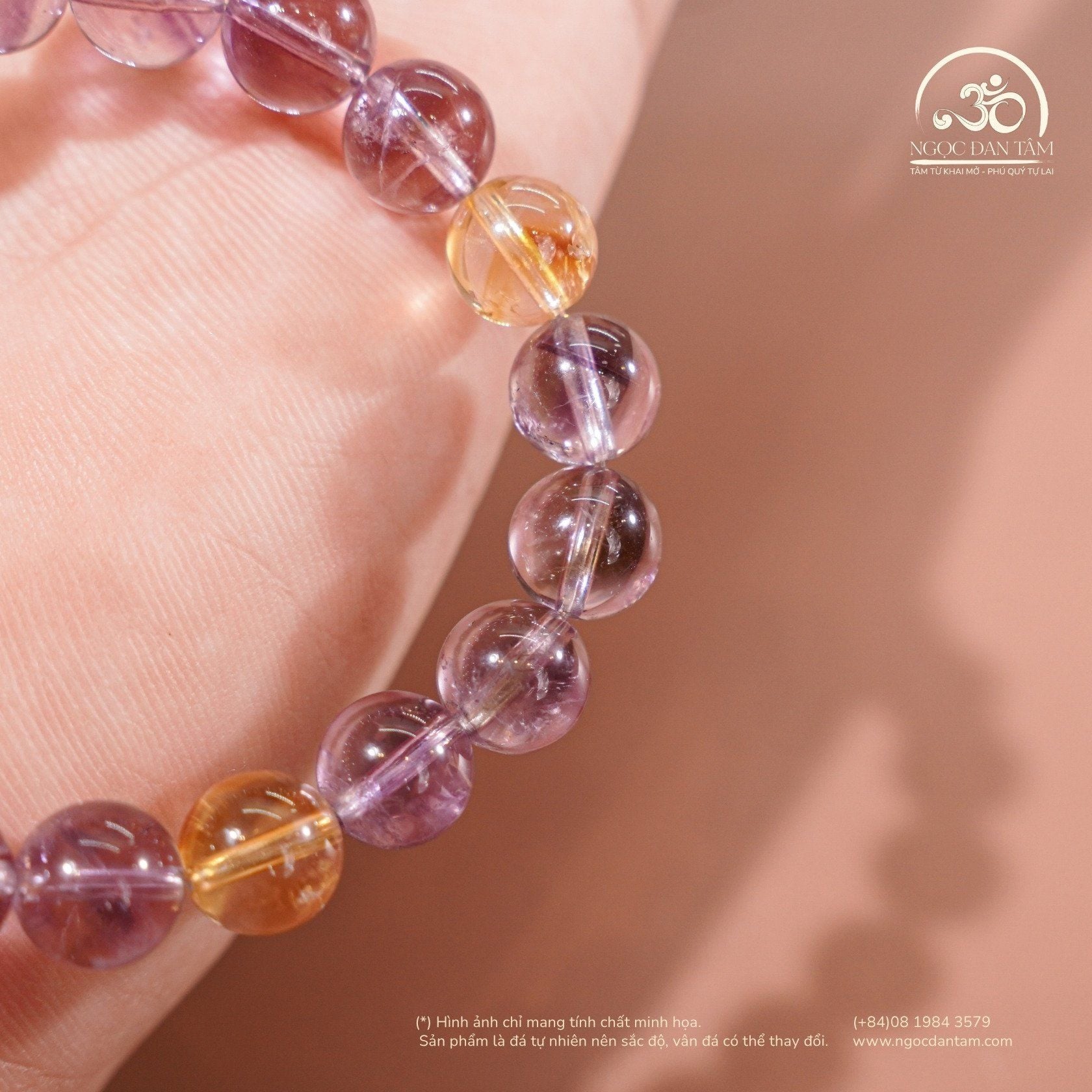  Vòng Tay Ametrine 8mm - 10mm 2A 