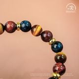  Vòng Tay Đá Mắt Hổ Tam Tài 8mm 5A 