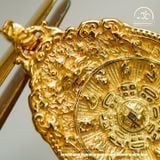  Mặt Dây Chuyền Văn Thù Cửu Cung Bát Quái 12 Cung Hoàng Đạo 17,44mm - Bạc 925 Mạ Vàng Cao Cấp 