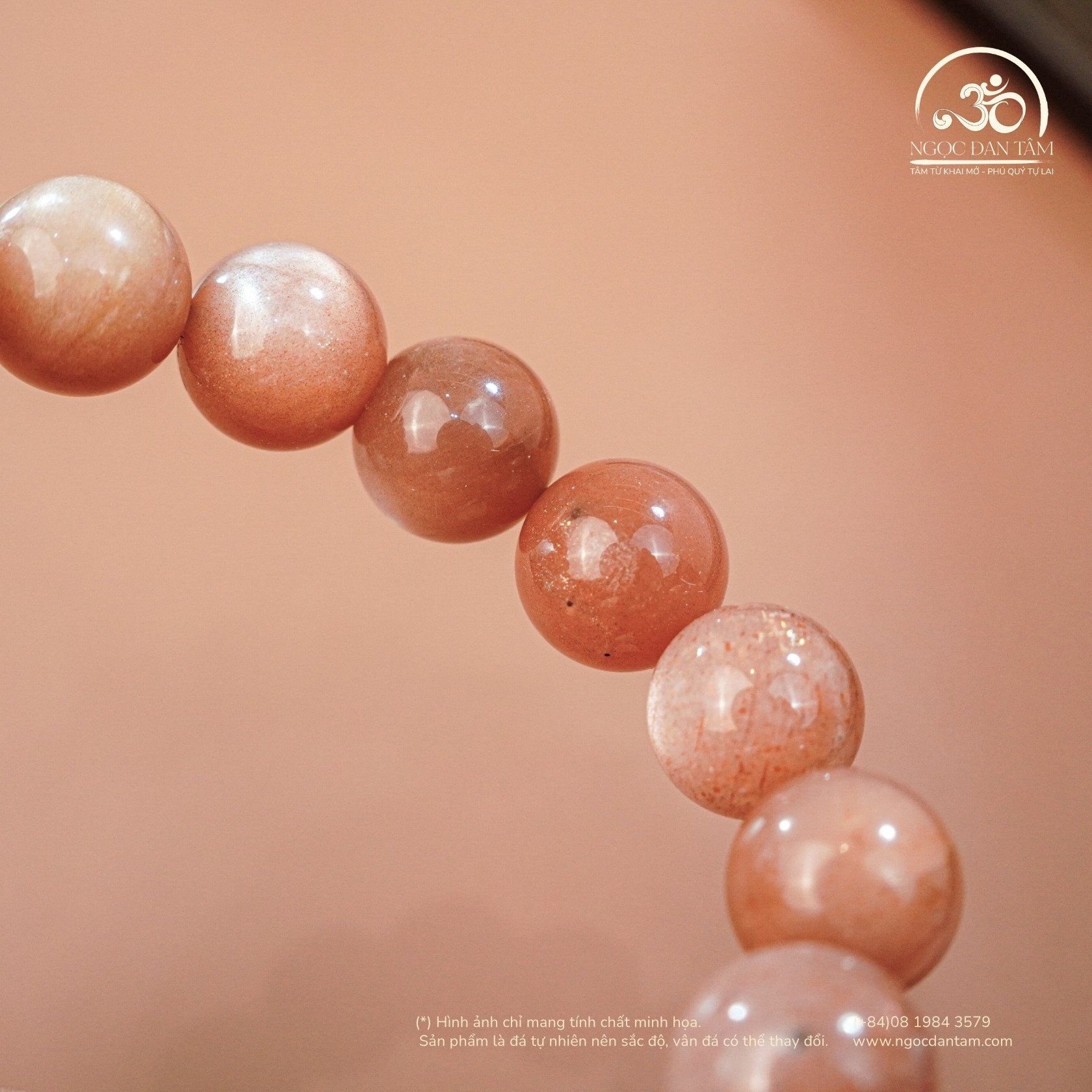  Vòng Tay Đá Mặt Trời 12mm 3A 