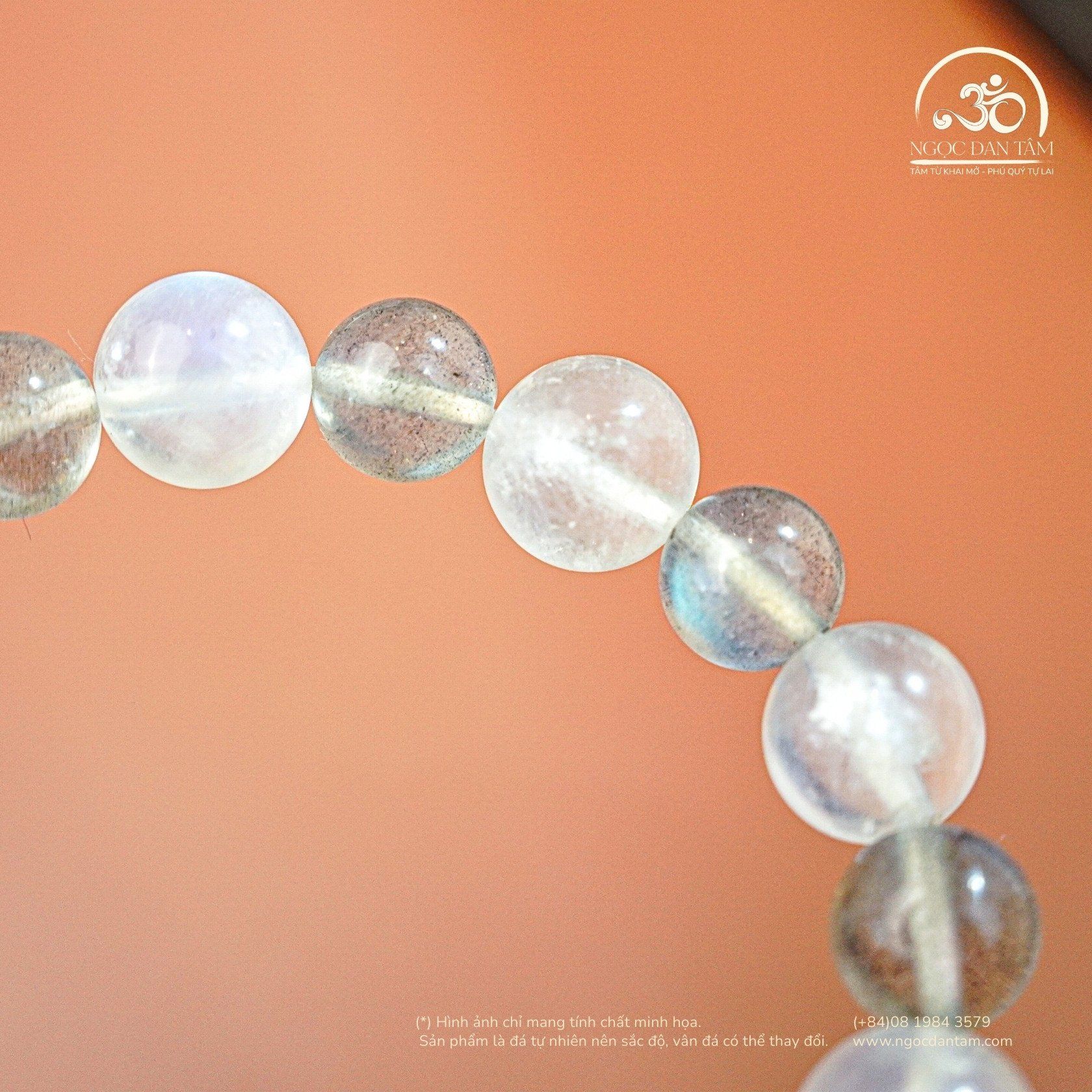  Vòng Tay Hắc - Bạch Nguyệt Quang Phối Charm 