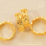  Charm Tròn Nhẫn 10.18mm - Bạc 925 Mạ Vàng Cao Cấp 