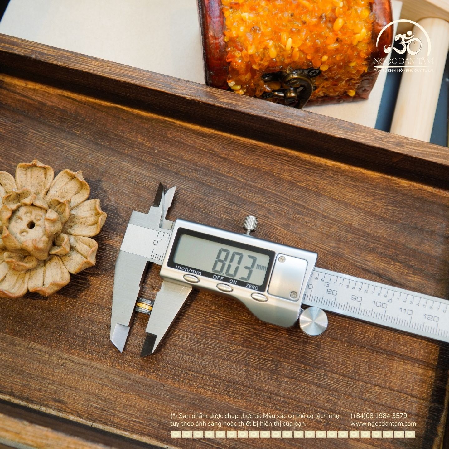  Charm Lông Vũ 8.03mm - Bạc 925 Mạ Vàng Cao 