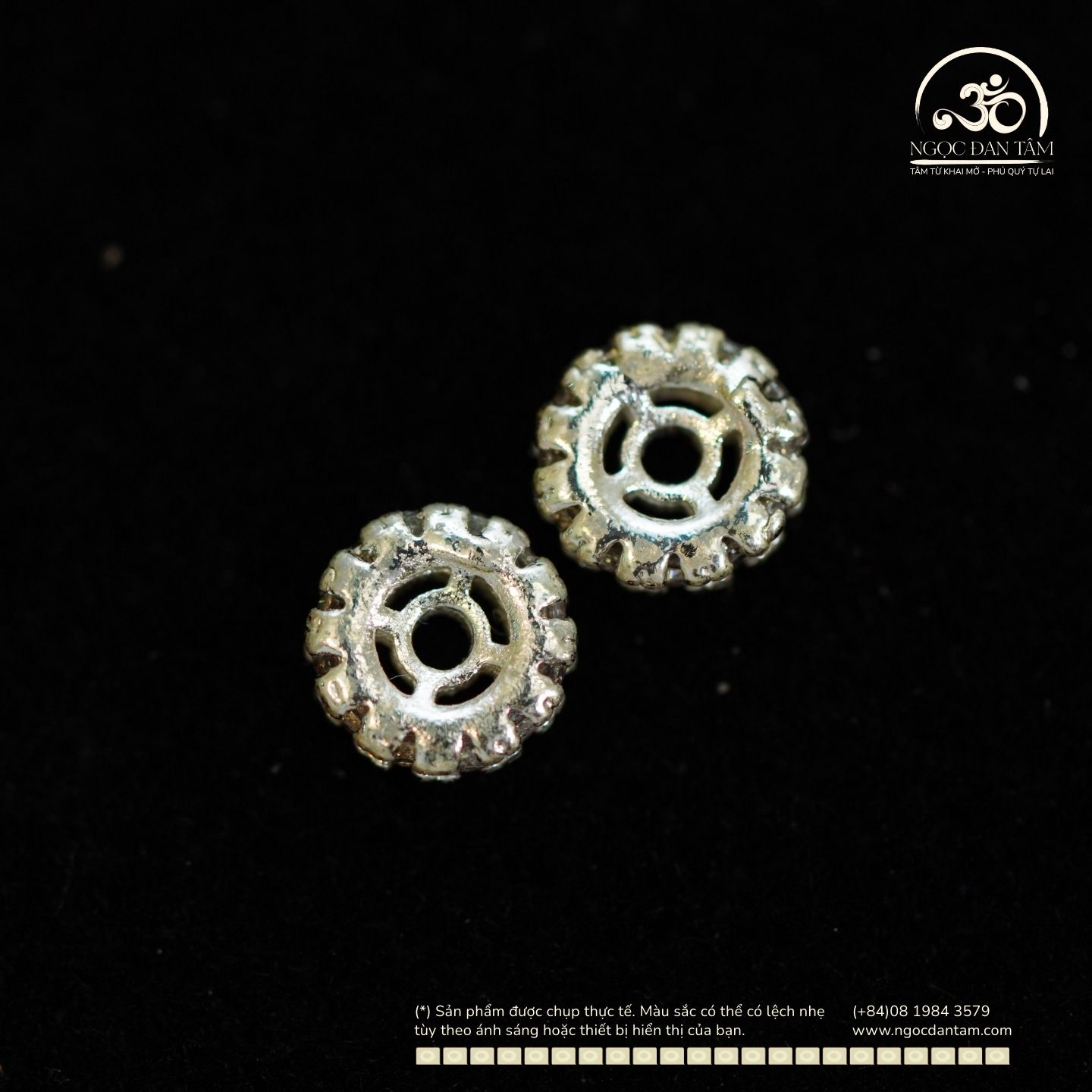  Charm Đệm Mạ Bạc 6mm 