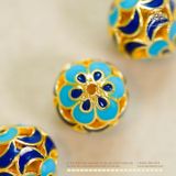  Charm Minh Châu Xanh - Kim Loại Mạ Vàng 