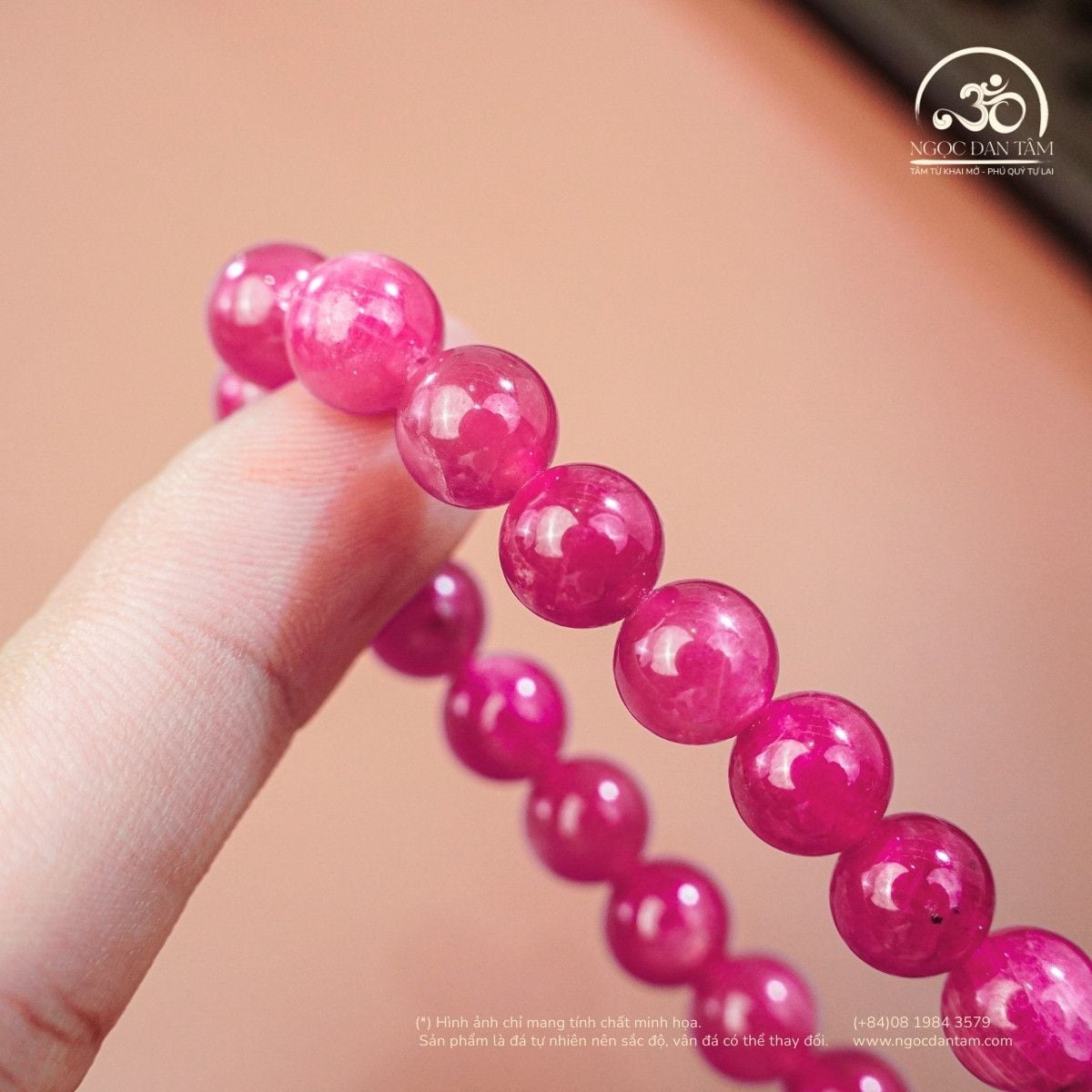  Vòng Tay Đá Ruby Hồng Ngọc VIP 