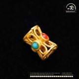  Charm Trụ 2 Màu 9.64mm - Kim Loại Mạ Vàng 