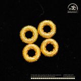  Charm Tròn Mạ Vàng Nhỏ 5.41mm - Bạc Mạ Vàng Cao Cấp 