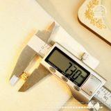  Charm Trụ Tròn Vảy Rồng Lớn 7.30mm - Bạc 925 Mạ Vàng Cao Cấp 