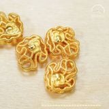  Charm Đuôi Cá 8mm - Bạc 925 Mạ Vàng Cao Cấp 