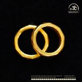  Charm Đệm Tròn Cắt Giác - Bạc 925 Mạ Vàng Cao Cấp 