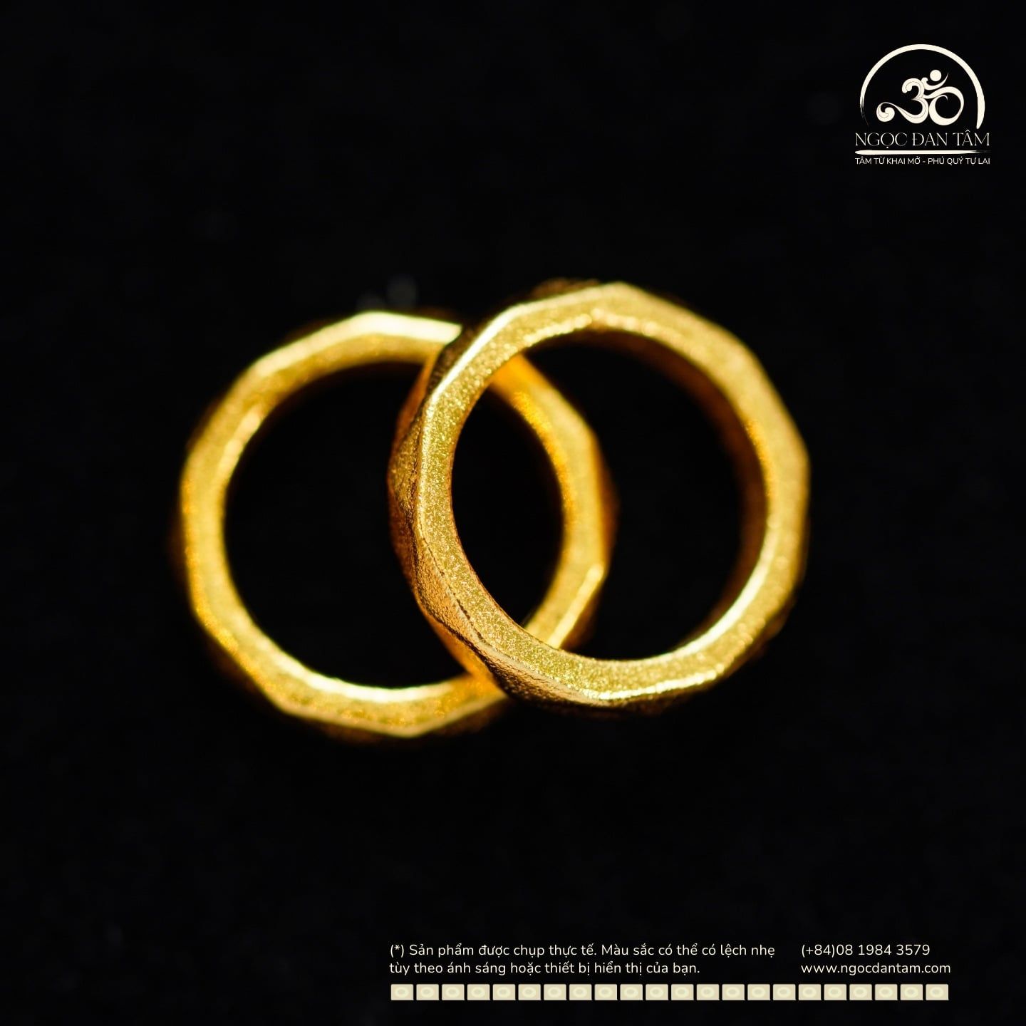  Charm Đệm Tròn Cắt Giác - Bạc 925 Mạ Vàng Cao Cấp 