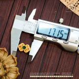  Charm Nơ Đính Ngọc Lục Bảo 17,5mm - Kim Loại Mạ Vàng Cao Cấp 