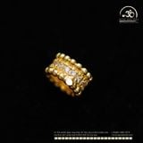  Charm Vòng Cườm Đính Đá 10,19mm - Kim Loại Mạ Vàng Cao Cấp 