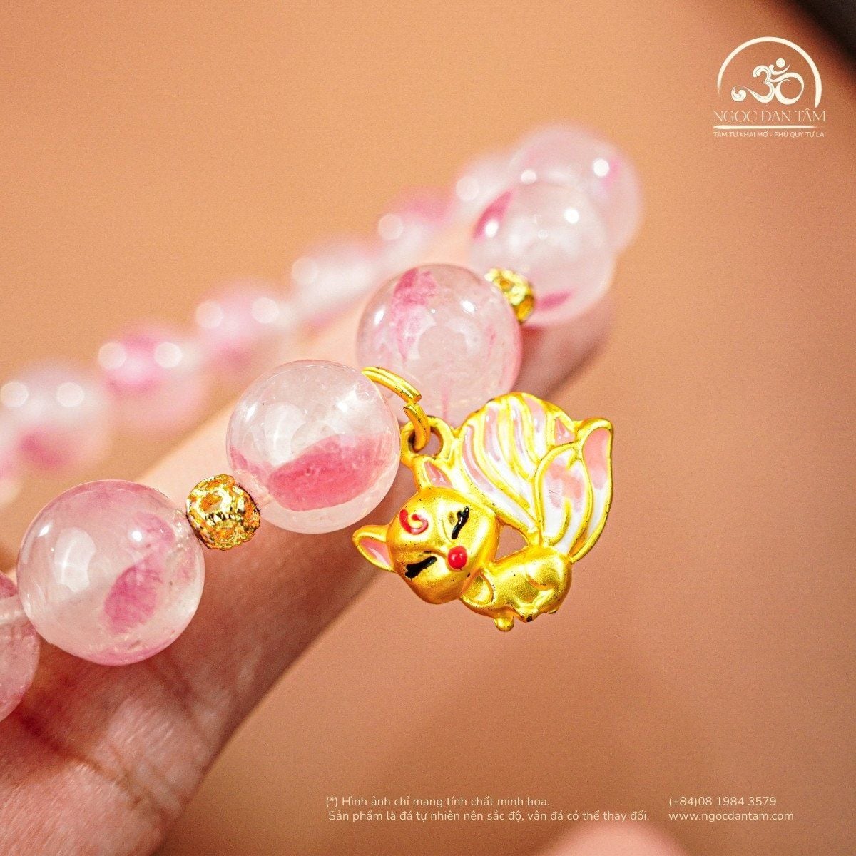  Vòng Tay Tường Vi Nguyệt Hoa 8mm - 10mm 5A 