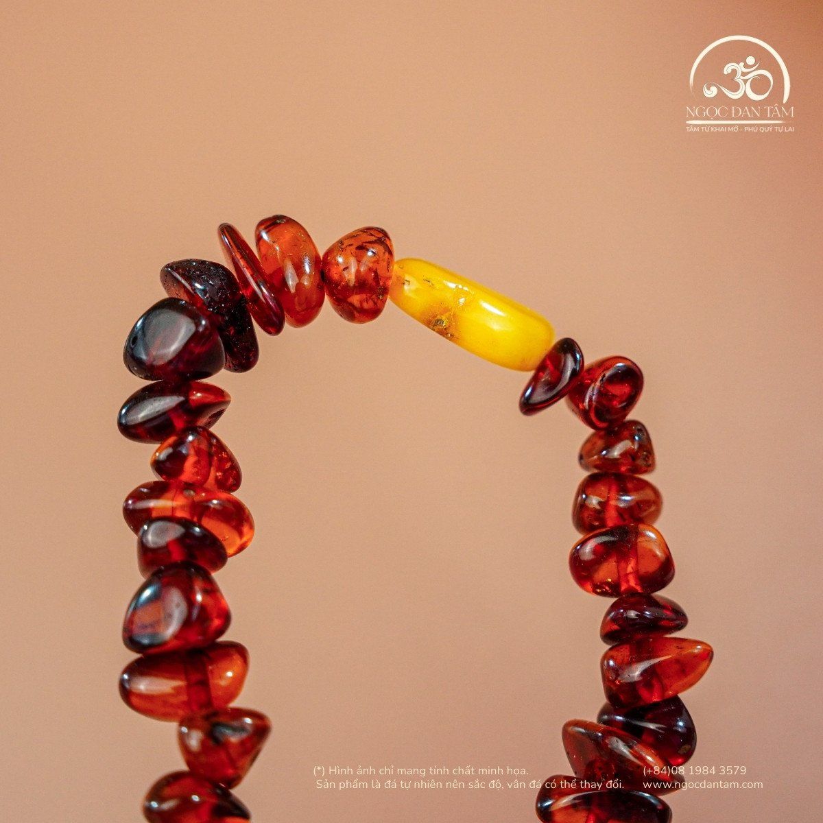  Vòng Tay Ngọc Phách An Xuân 5gram (Huyết Phách) 