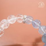  Vòng tay Liên Thủy (Aquamarine 10mm 3A & Thạch Anh Trắng 10mm 2A) 