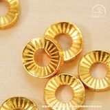  Charm Tròn Bánh Xe 9.48mm - Bạc 925 Mạ Vàng Cao Cấp 