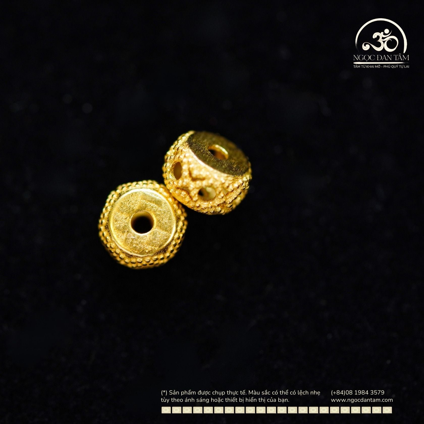  Charm Đệm Vòng Ren Nhỏ - Kim Loại Mạ Vàng 