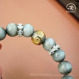  Vòng Tay Mắt Chim Ưng Xám 6A-10mm Phối Charm Lục Tự 