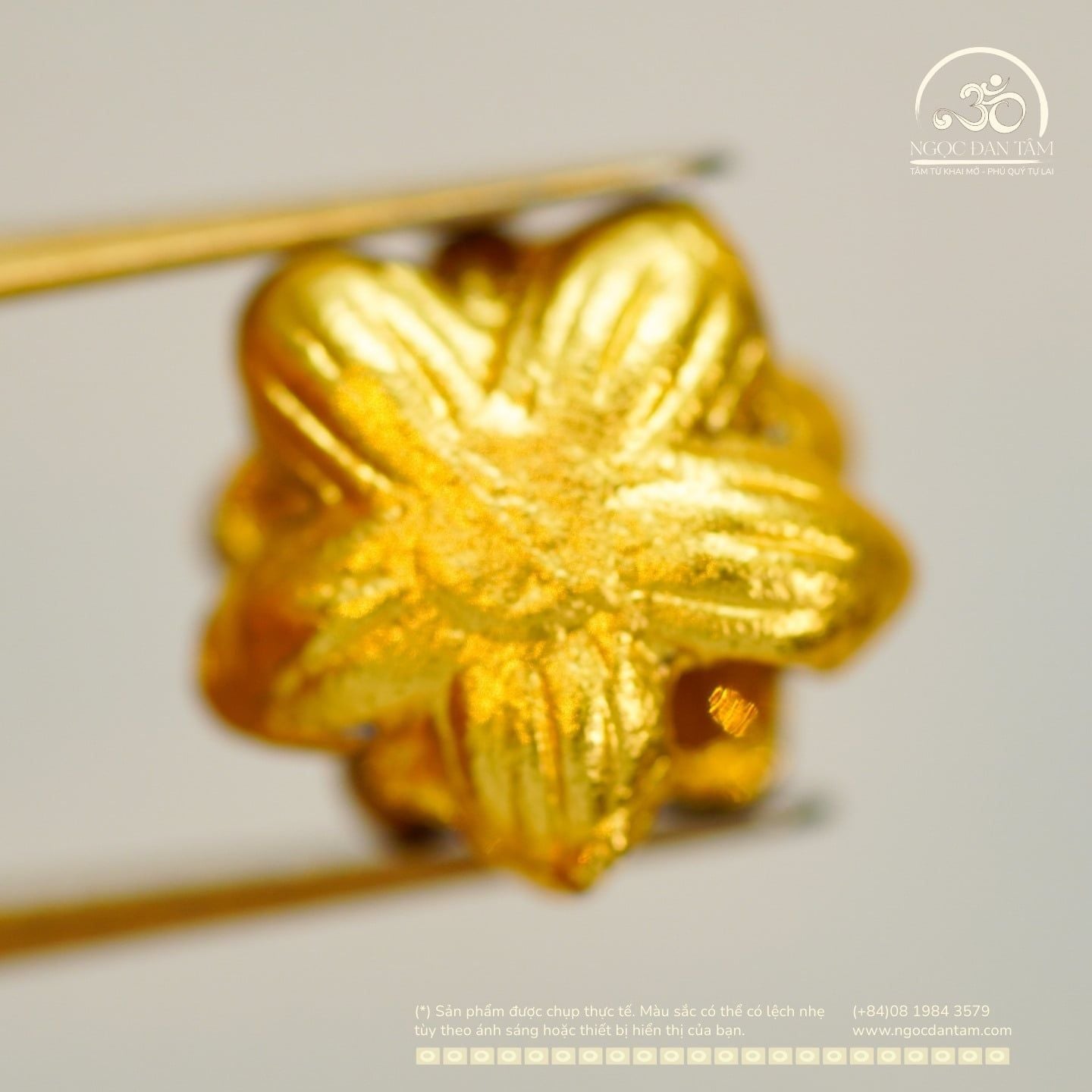  Charm 3 Hoa Sen - Kim Loại Mạ Vàng Cao Cấp 