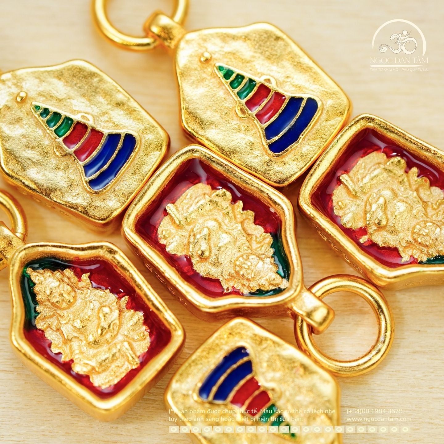  Charm Hoàng Thần Tài Sắc Màu - Bạc 925 Mạ Vàng Cao Cấp 