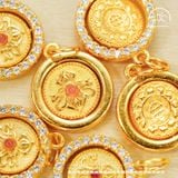  Mặt Dây Chuyền 12 Con Giáp Vòng Xoay Đính Đá 11.99mm - Bạc 925 Mạ Vàng Cao Cấp 