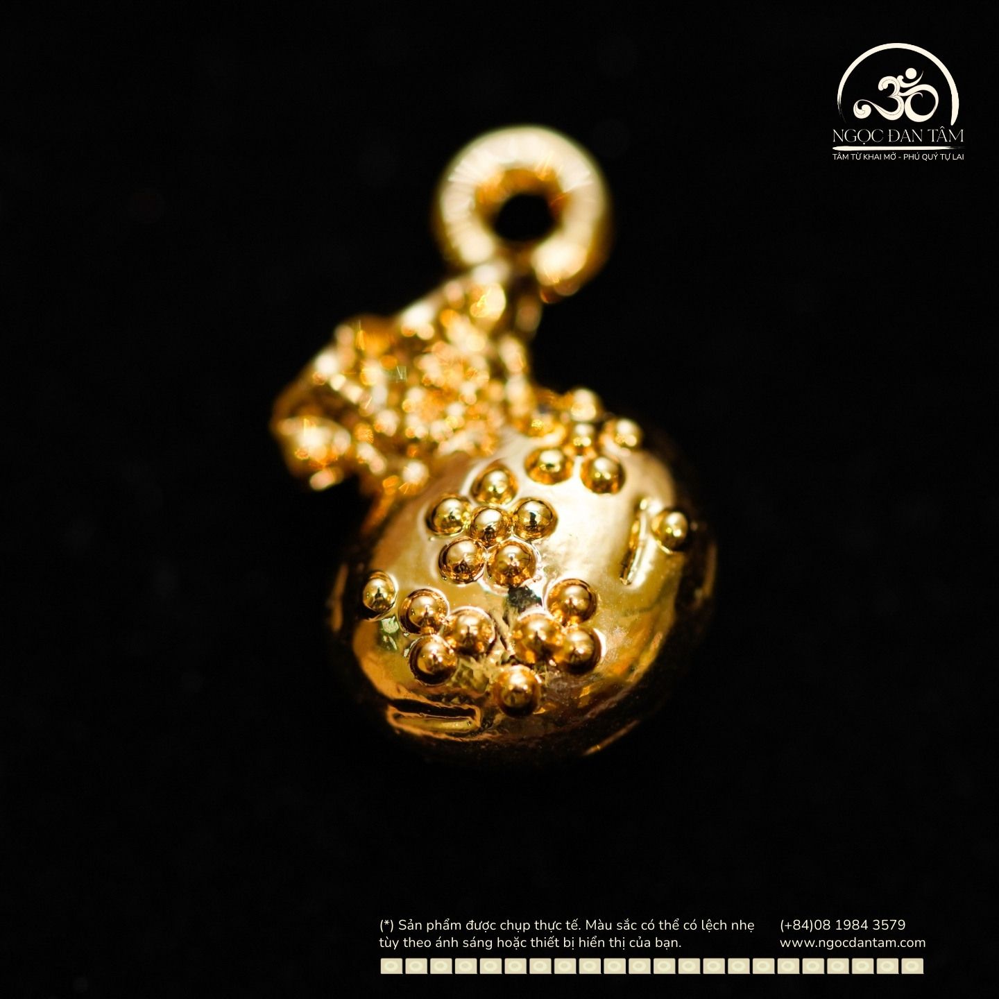  Charm Túi Thần Tài 9.99mm - Kim Loại Mạ Vàng 