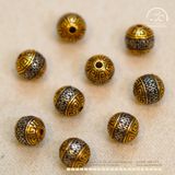  Charm Tròn Tường Vân Nhỏ - Bạc 925 Mạ Vàng Cao Cấp 