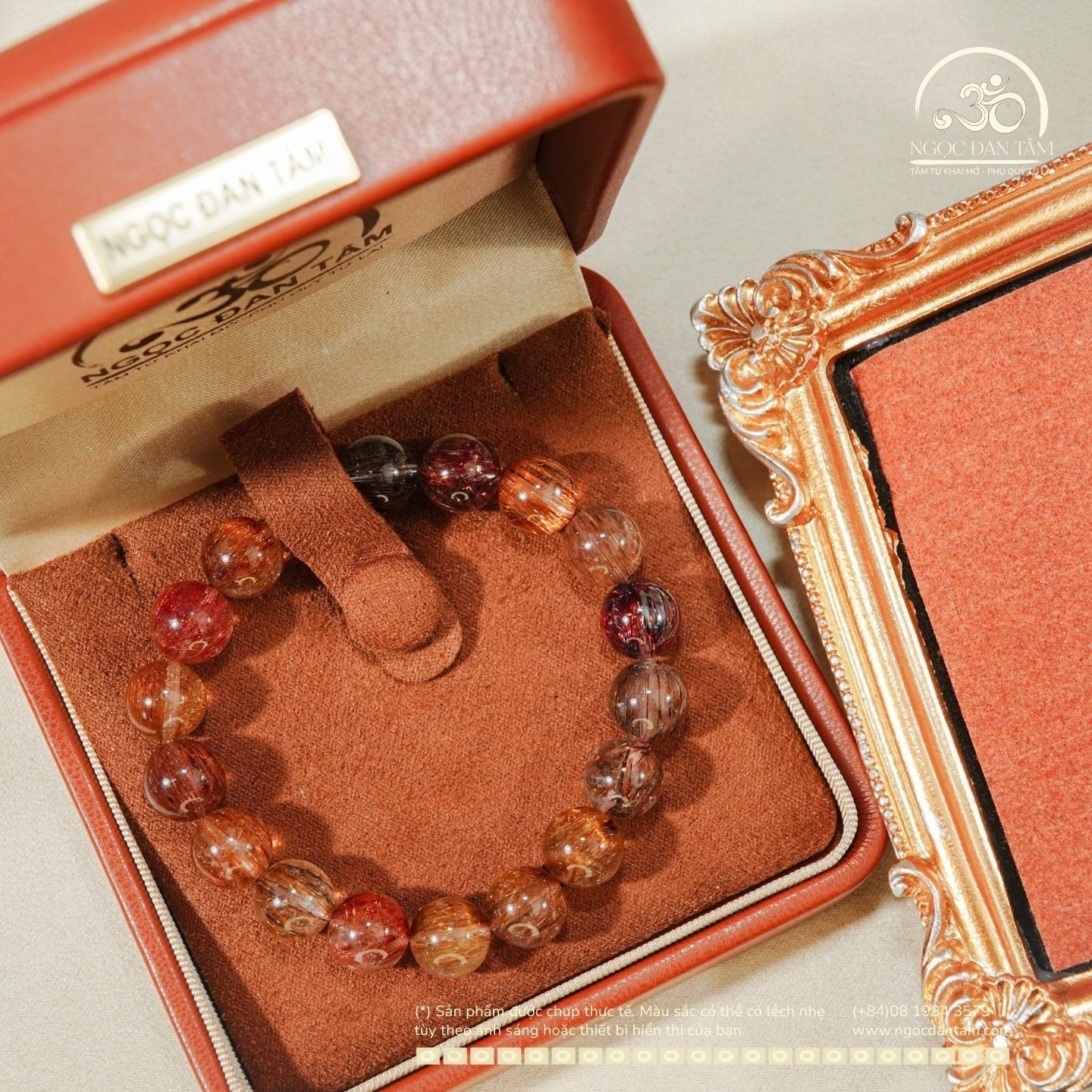  Vòng Tay Thạch anh tóc hỗn hợp VIP 10mm 7A 