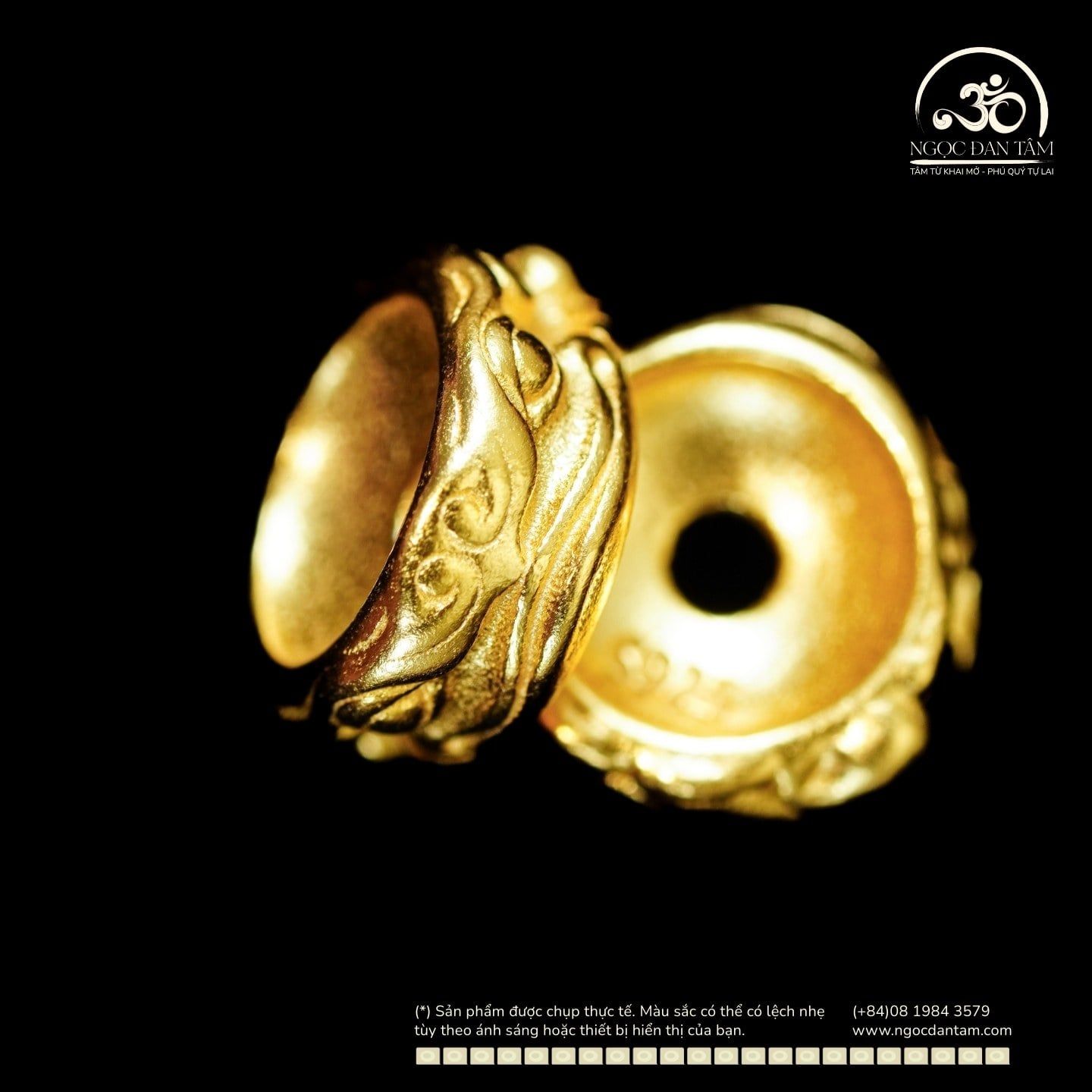  Charm Vàng Cánh Hoa 9.89mm - Bạc 925 Mạ Vàng Cao Cấp 