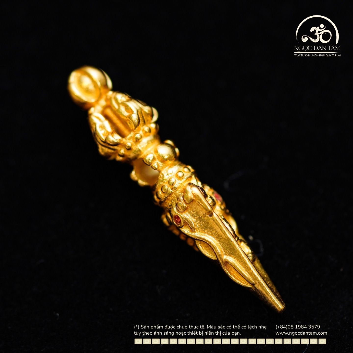  Chày Kim Cang Số 02 - Bạc 925 Mạ Vàng Cao Cấp 