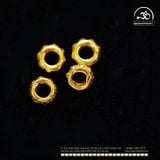  Charm Tròn Dẹp 4mm - Bạc Mạ Vàng Cao Cấp 