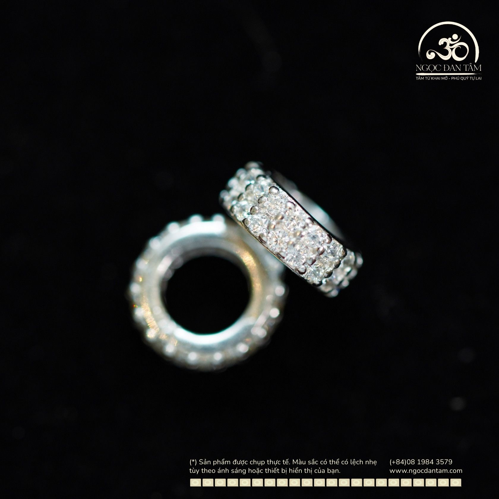  Charm Tròn Bạc 7mm - Bạc 925 Cao Cấp 