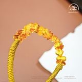  Vòng Tay Hổ Phách Dây Nút Xoắn (19 Hạt - 2gram) 