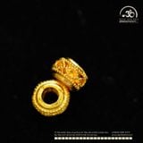  Charm Tròn Họa Tiết 6mm - Kim Loại Mạ Vàng 