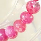  Vòng Tay Ruby Hồng Vip Cắt Giác 5,5 x 7,5 mm 