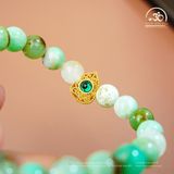  Vòng Tay Đá Cẩm Thạch Úc Phối Charm Hồ Lô 8mm 2A 