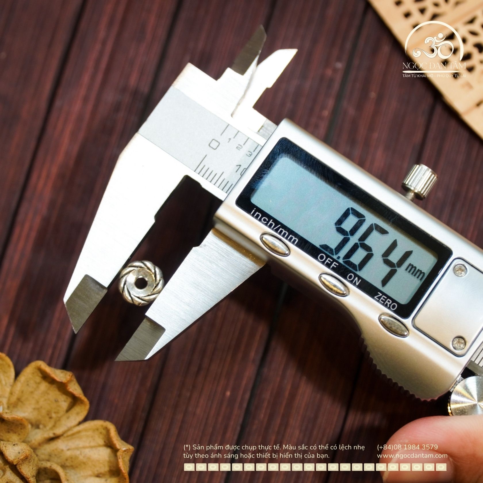  Charm Dẹp 10mm - Bạc 925 Cao Cấp 