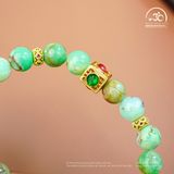  Vòng Tay Đá Cẩm Thạch Úc Phối Charm Đính Đá 8mm - 2A 