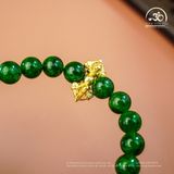  Vòng Tay Diopside Phối Charm Chuông Lục Tự Và Chùy Kim Cang 8mm 4A 