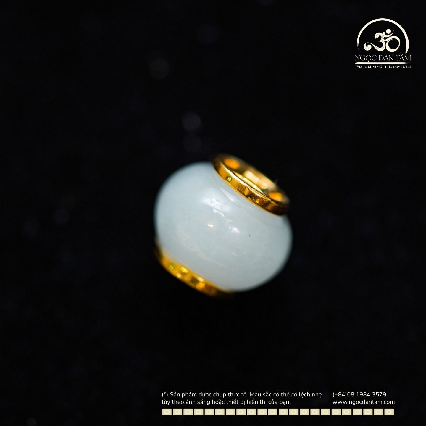  Charm Ngọc Đồng Tiền 6.08mm - Kim Loại Mạ Vàng Cao Cấp 