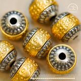  Charm Tường Vân Đầu Hoa 10.56mm - Bạc 925 Mạ Vàng Cao Cấp 